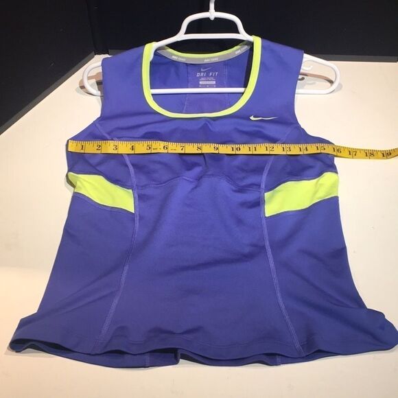 Nike Sleeveless Tank Top - Blue/Yellow - Preowned - Tiny Hole & Slightly Lifted - Picture 7 of 10